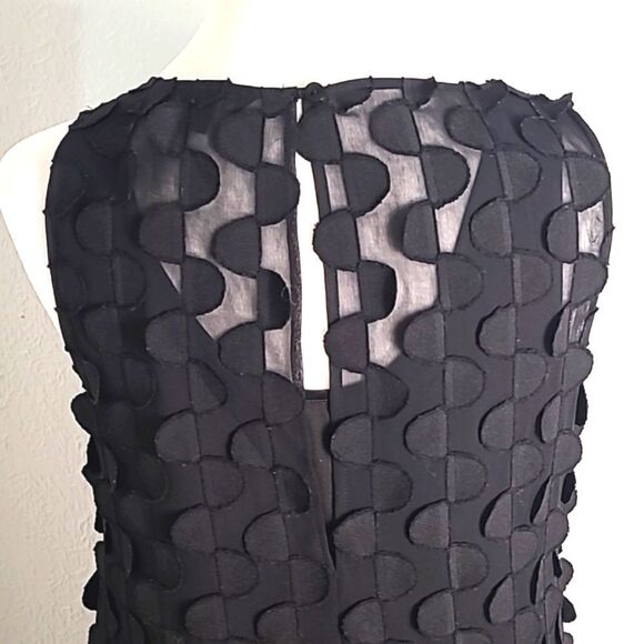 Nic + Zoe Sleeveless Black Dress with Scalloped Overlay, Size PP, NWOT - Picture 6 of 8